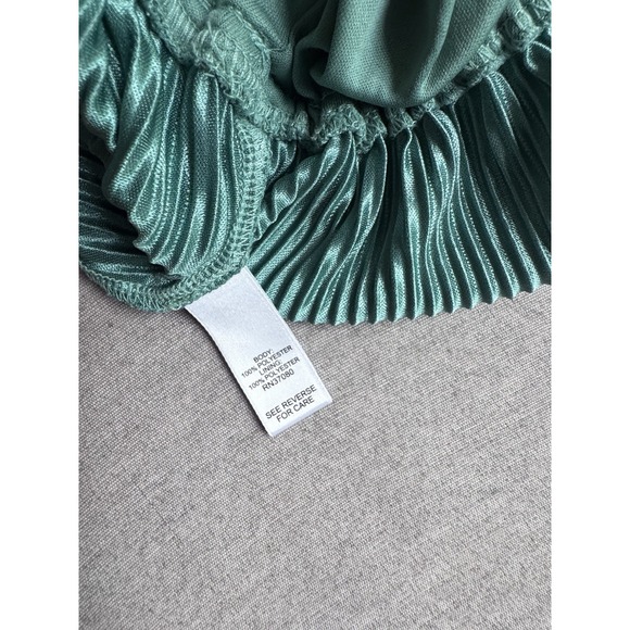 Cato Womens‎ Sz M Stretchy Ribbed Green One-Piece Jumpsuit Romper Party - Picture 7 of 10